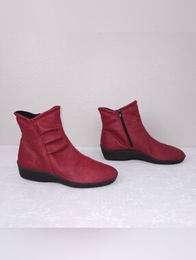 Arcopedico L19 Cherry Red Vegan Ankle Booties